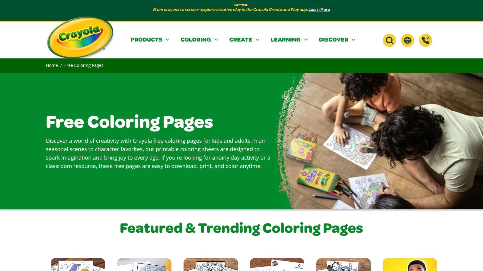 Crayola – Free Mother’s Day Coloring Pages